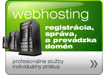webhosting - registrcia, sprva a prevdzka internetovch domn - profesionlne sluby a individulny prstup